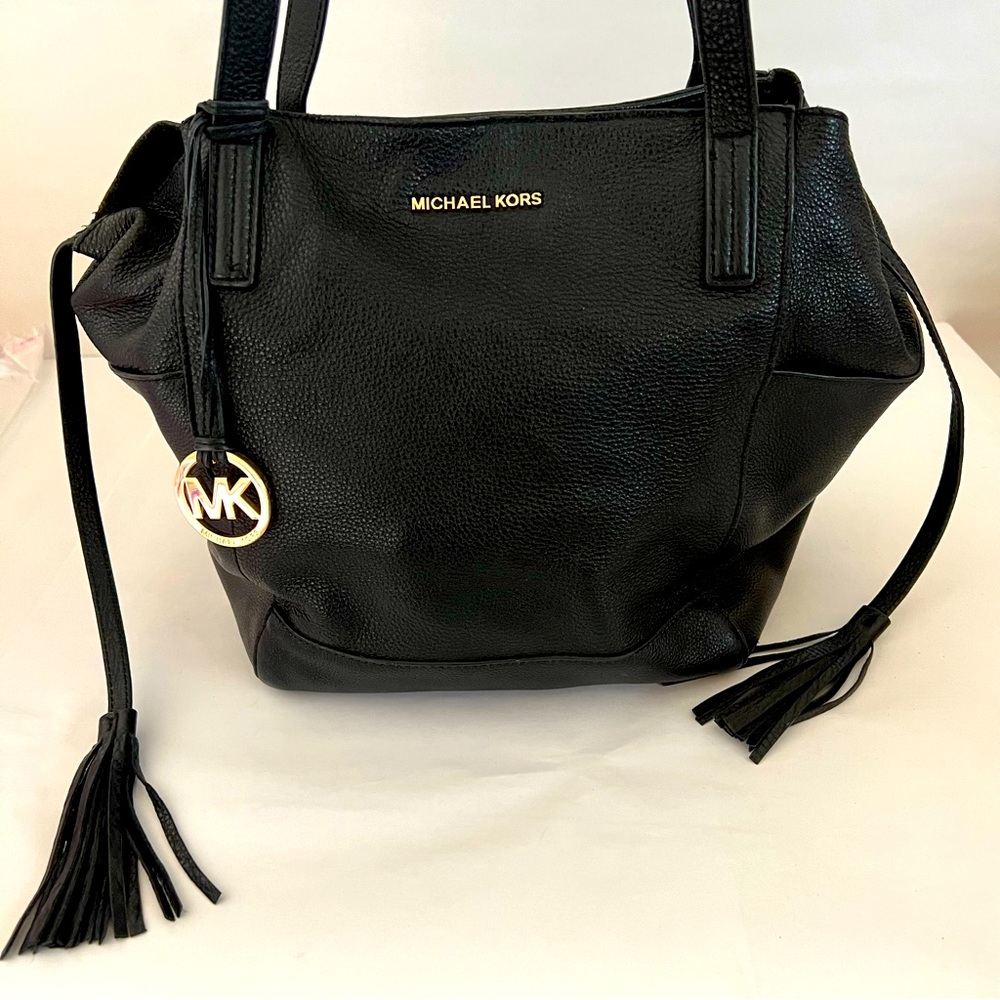 Michael Kors - Ashbury, hobo leather shoulder grab bag black